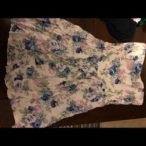 Floral strapless dress